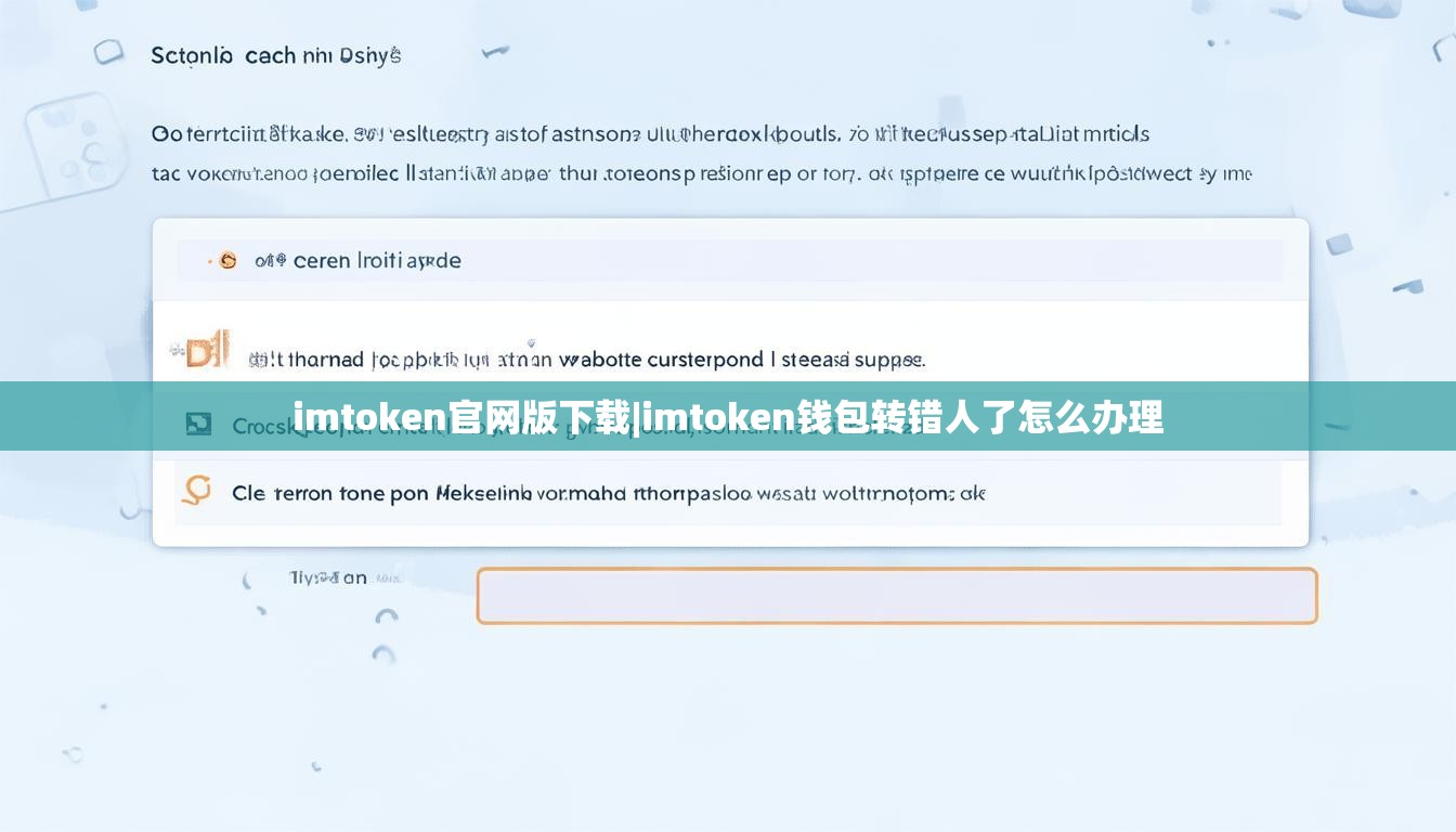 imtoken官网版下载|imtoken钱包转错人了怎么办理
