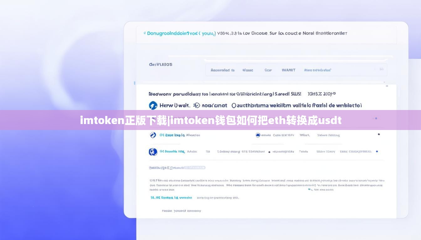 imtoken正版下载|imtoken钱包如何把eth转换成usdt