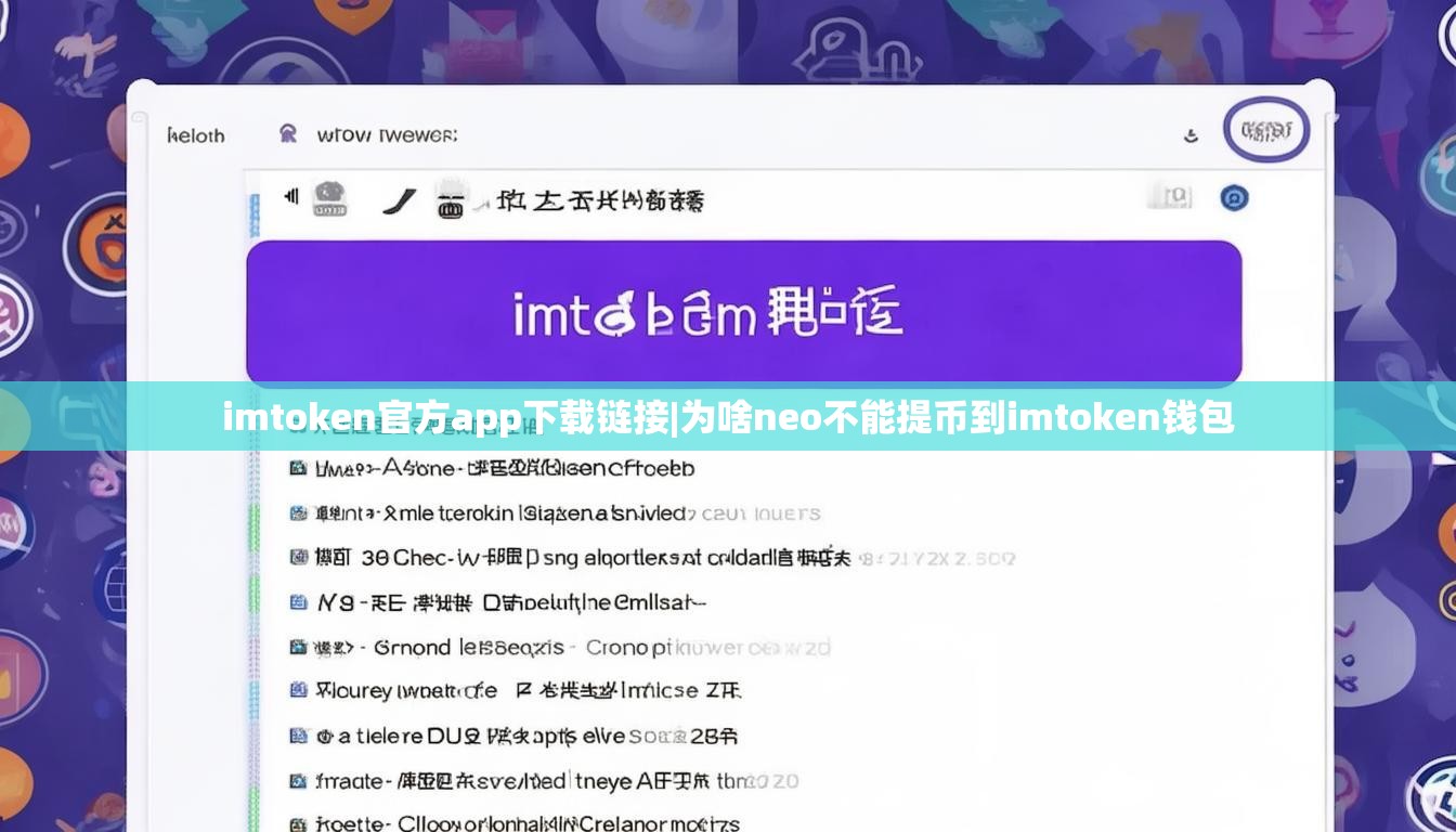 imtoken官方app下载链接|为啥neo不能提币到imtoken钱包