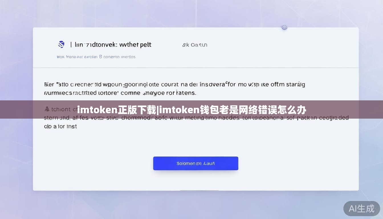 imtoken正版下载|imtoken钱包老是网络错误怎么办