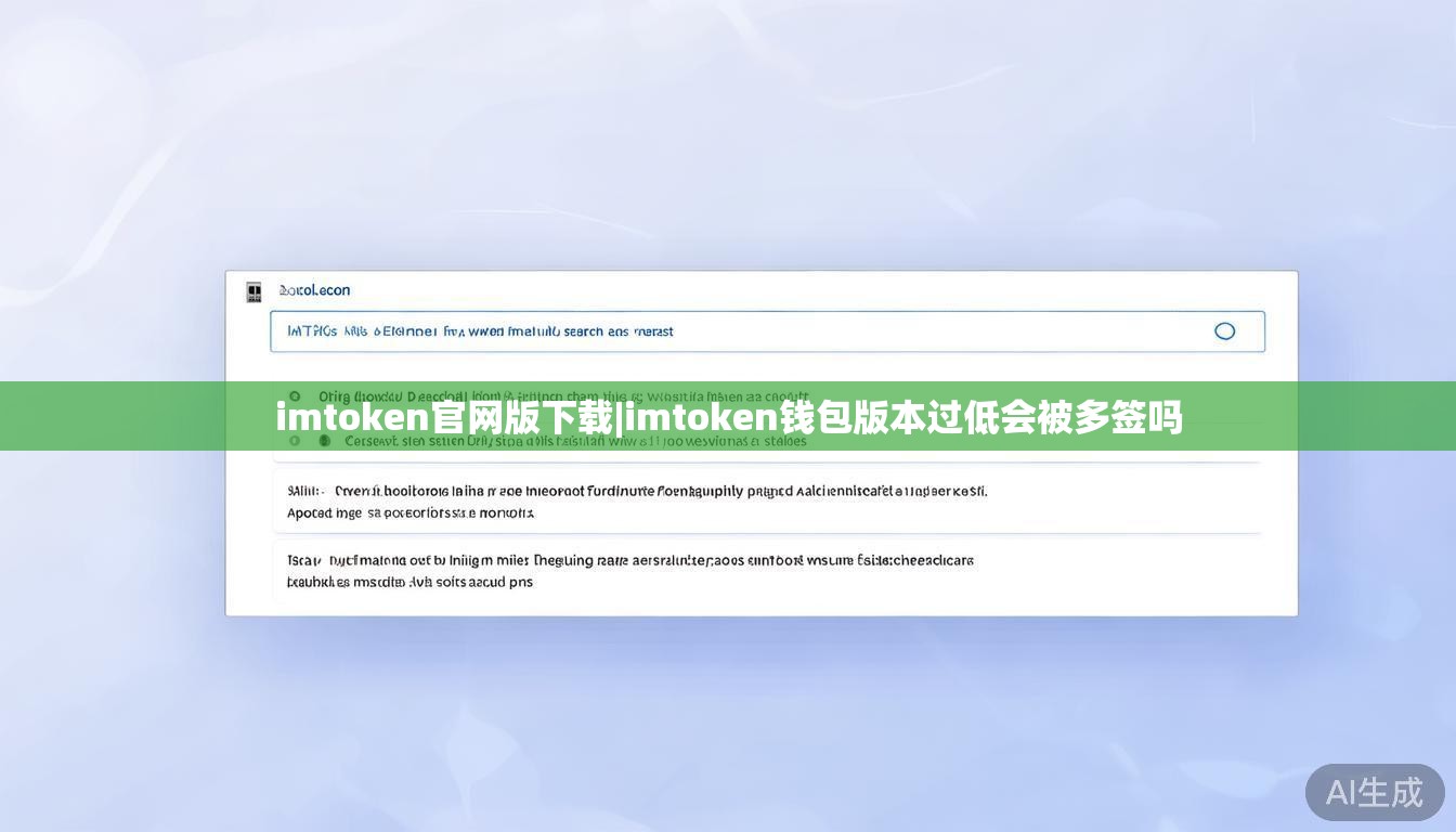 imtoken官网版下载|imtoken钱包版本过低会被多签吗