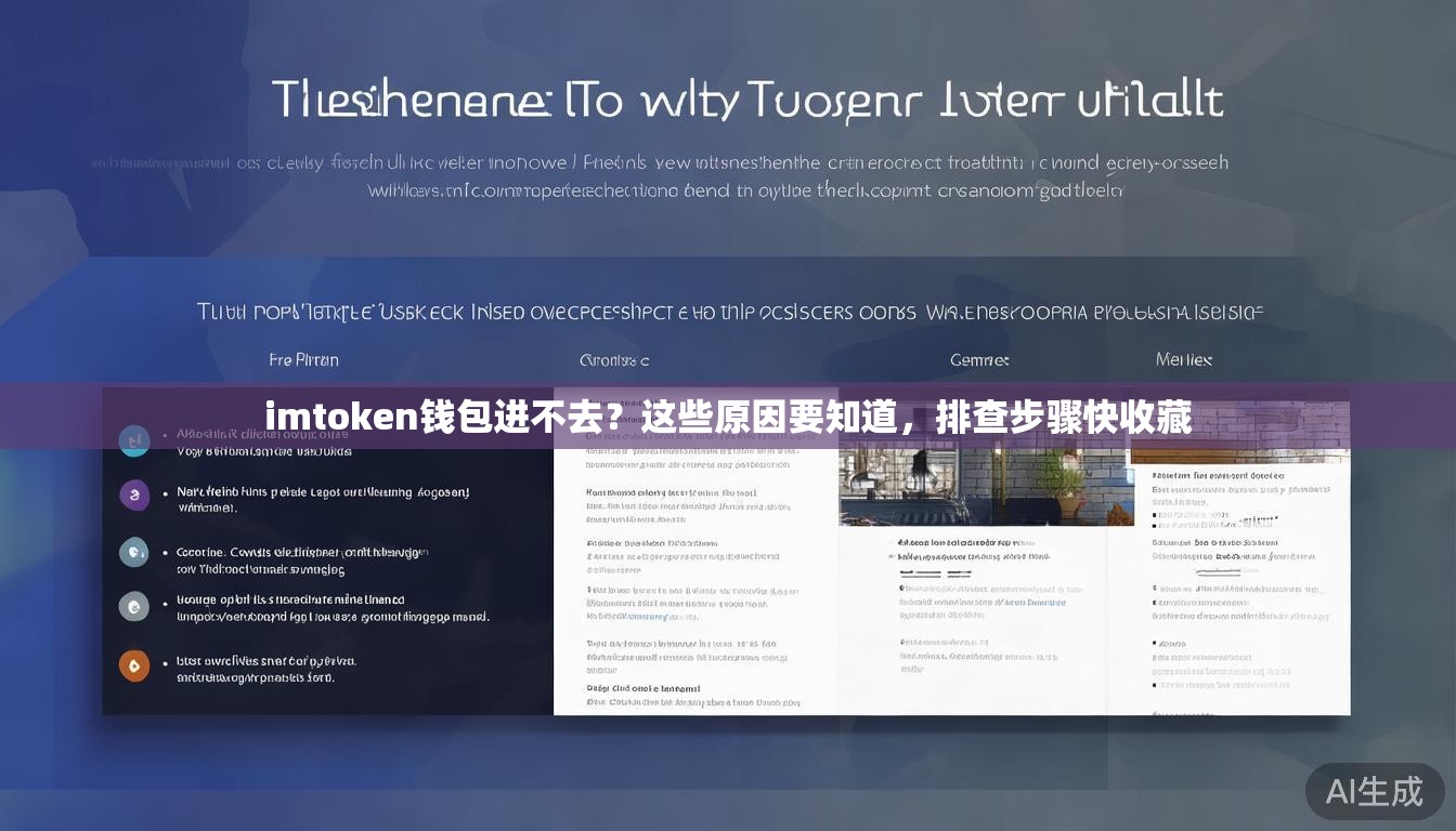 imtoken钱包进不去?这些原因要知道,排查步骤快收藏 imtoken钱包进不去?这些原因要知道,排查步骤快收藏