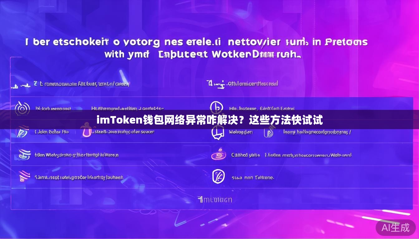 imToken钱包网络异常咋解决?这些方法快试试 imToken钱包网络异常咋解决?这些方法快试试