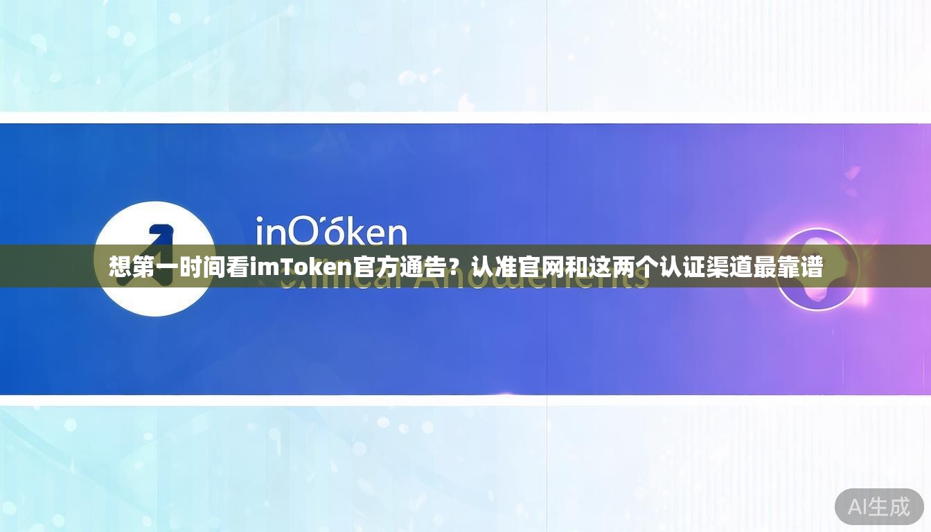 想第一时间看imToken官方通告？认准官网和这两个认证渠道最靠谱